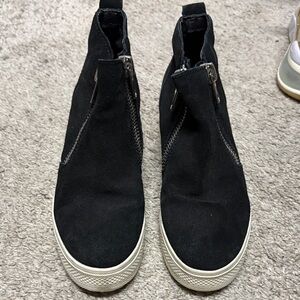 Steve Madden Black Suede High-Top Sneakers